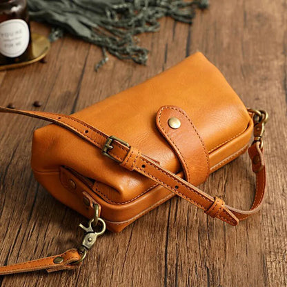 Women’s Genuine Leather Shoulder Bag 2024 Trendy Brand Small Buckle Messenger Bag Fashion Ladies Crossbody Bags Female Bolsas