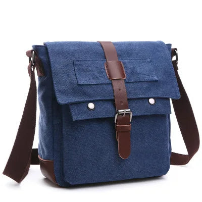 Men Business Messenger Bags For Men Shoulder Bag Canvas Crossbody Pack Retro Casual Office Travel Bag Vintage Retro Bags
