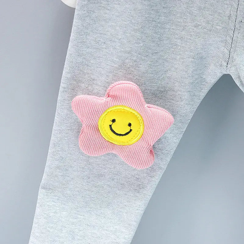 New Spring Toddler Clothing Cotton Suit Children Girls Girls Cartoon T-shirt Sports Pants 2Pcs/set Kids Clothes Baby Tracksuits