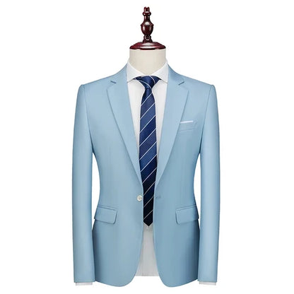 Bright Green Single Button Men's Blazer, Asian Size Slim Suit Jacket, Wedding Dress Coat, White and Black Tops.