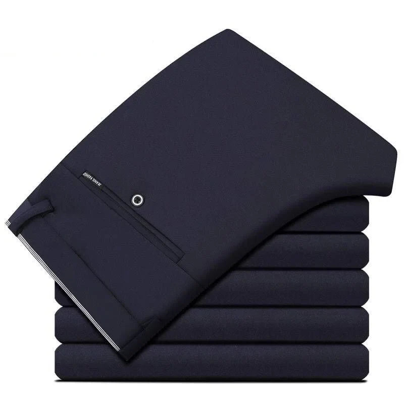 Spring Autumn Mens Business Suit Pants Male Summer Thin Formal Solid Long Dress Straight Baggy Office Trousers Drop Shipping