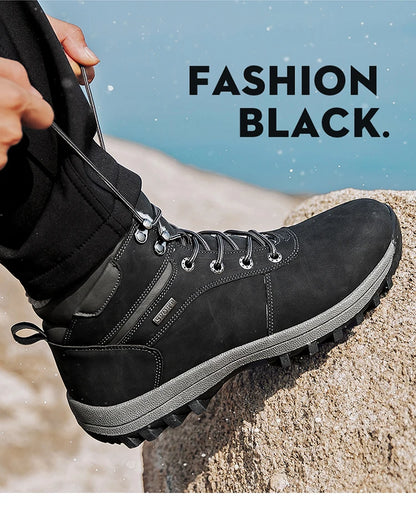 Winter Waterproof Men Boots Plush Super Warm Snow Boots for Men Sneakers Big Size 48 Men Ankle Boots Outdoor Shoes Botas Hombre