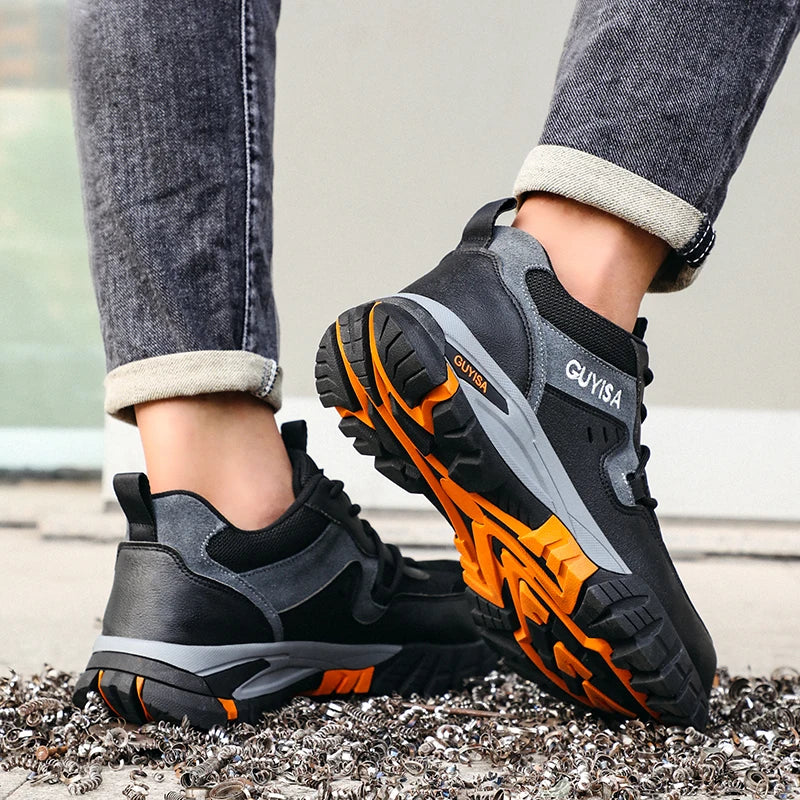Men Steel Toe Safety Shoes Indestructible Construction Working Shoes Protection Male Footwear Breathable Hiking Industry Boots
