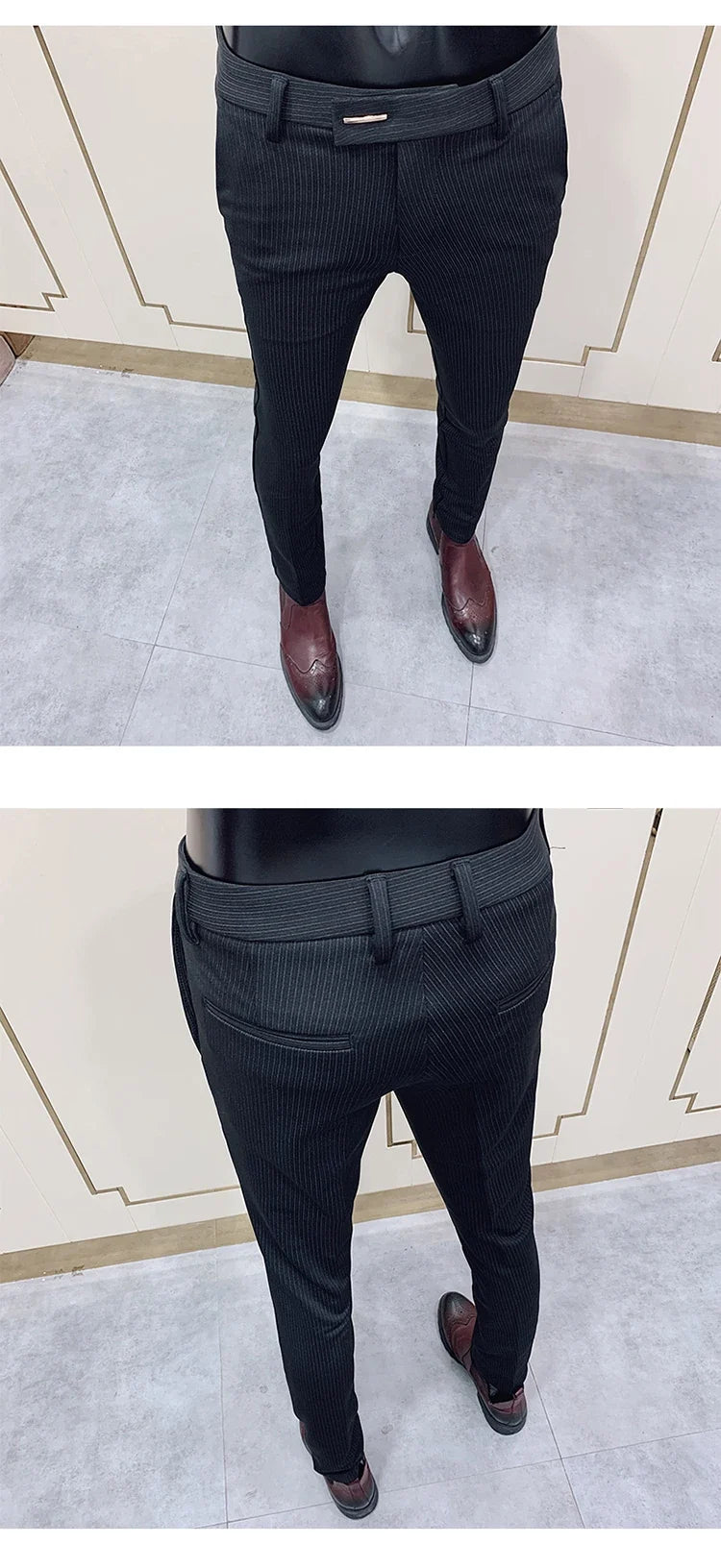 Men Suit Pants Formal Trousers Stretch Slim Pantalone Hombre Calça Masculina Solid Color Casual Dress Pants Fashion Men Clothing