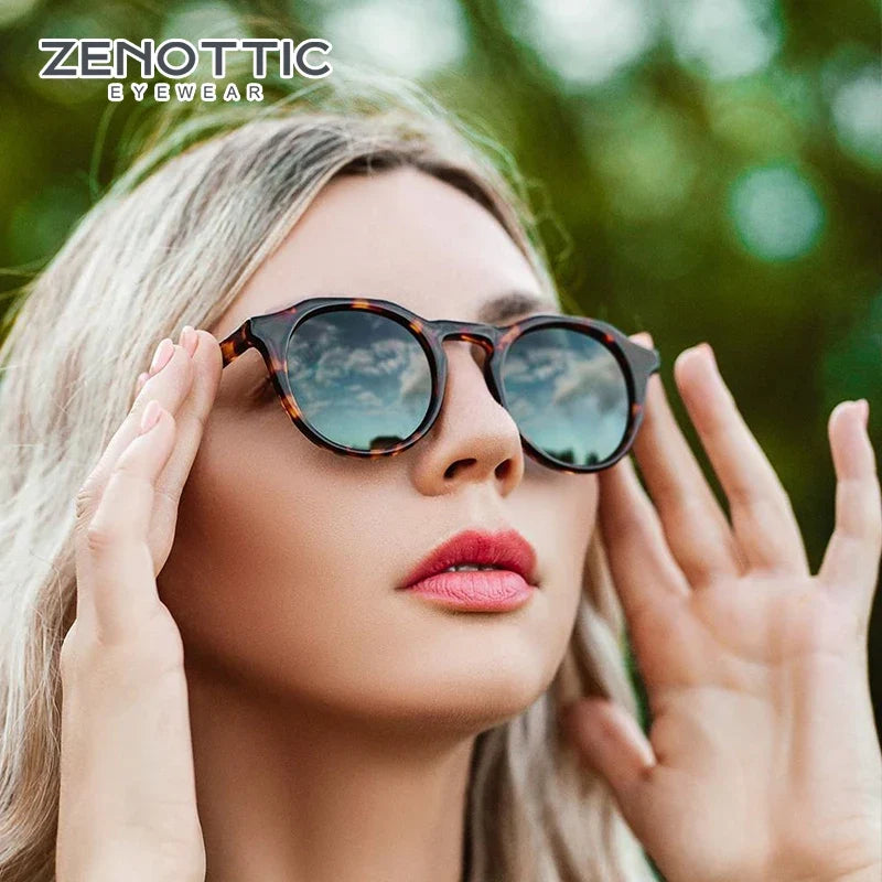 Fashion Acetate Polarized Sunglasses Round Vintage  Shade UV400 New Men/Women Retro Sun Glasses 600001S
