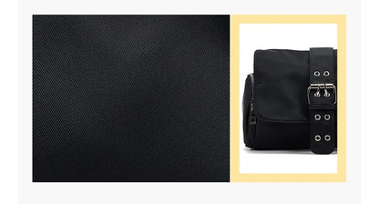 Nylon Women Shoulder Crossbody Bag Black Fashion Rivet Axillary Bags Brand Design Ladies Female Handbag Small Black Bolsa Femini