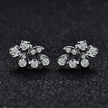 New Arrivals Moissanite Diamond 925 Sterling Silver Stud Earrings Passed Diamond Test Moissanite Fine Jewelry for Women Gift