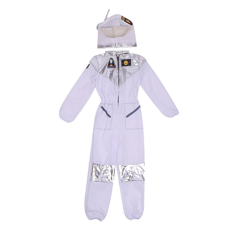 Deluxe Boys Girls White Space Astronaut Costume Suitable For Book Week Halloween Carnival Out Space Themed Party Kids Costumes