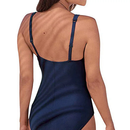 Sexy One-Piece Women Swimsuit 2024 Push Up Plus Size Swimwear Tummy Control Monokini Swimming Beach Wear Vintage Bathing Suit