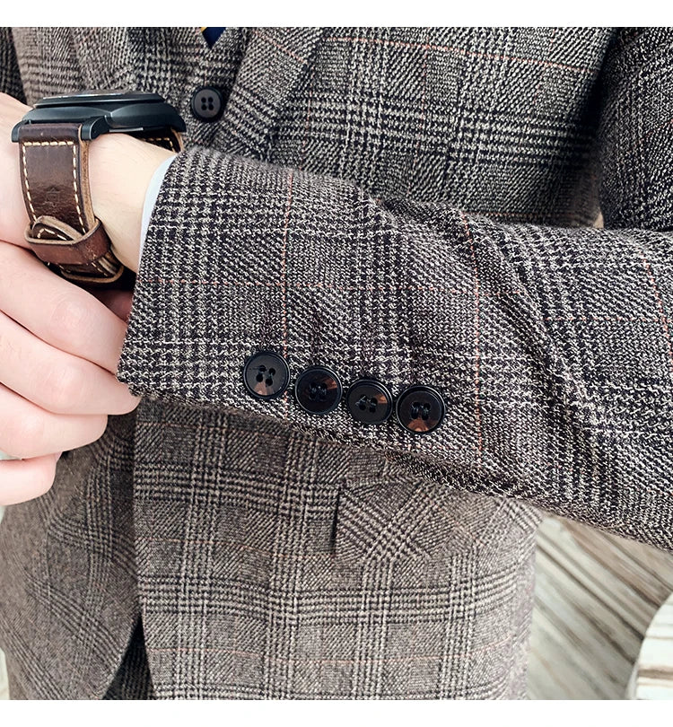 25 Colors 1 Pcs Blazer No Pants S-7XL New Wedding Dress Formal Business Slim Mens Suit Jacket Plaid Striped Solid Color
