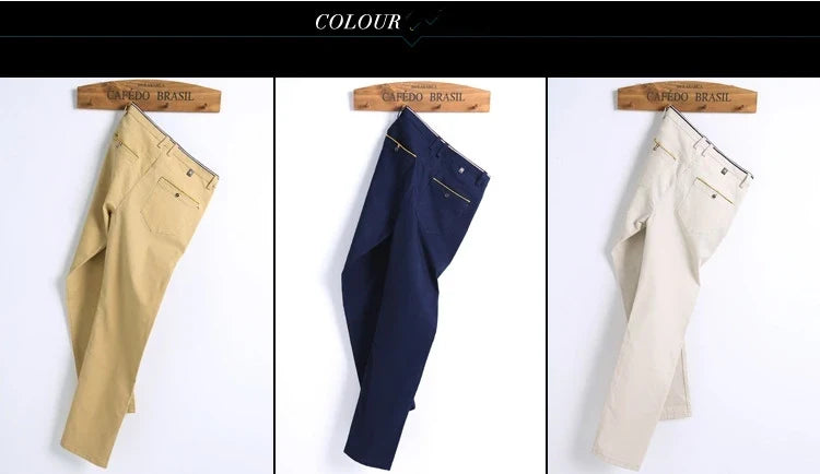 Classic Style Men Spring Summer Thin Casual Pants Fashion Business Cotton Solid Color Office Trousers High Quality Men Trousers