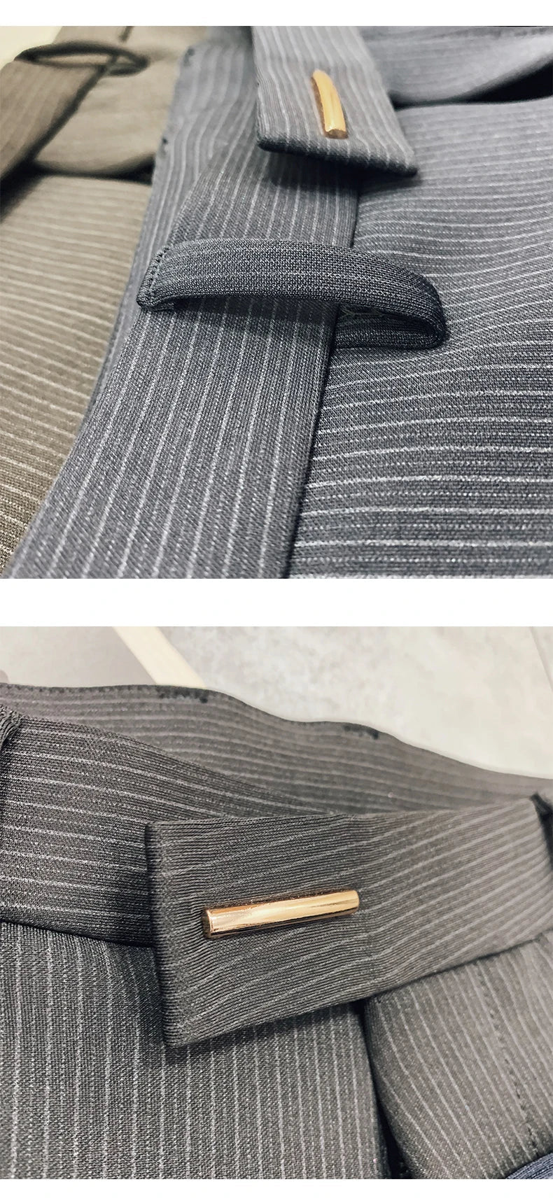 New Striped Suit Pants 2022 Men Elegant Skinny Fit Office Pant Men Trousers Pant For Man Business Slim Fit Dress Ankle Trousers