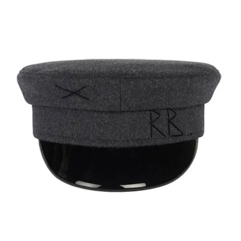 New Winter Women Hats Newsboy Caps Flat letter Militray Caps British Vintage Visor cap