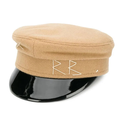 New Winter Women Hats Newsboy Caps Flat letter Militray Caps British Vintage Visor cap