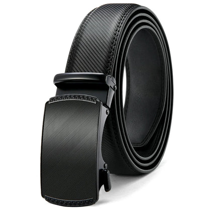 Multicolor Genuine Leather Men's Belts Fashion Business Automatic Buckle Straps Ratchet Cow Leather Waistband 3.5cm Width