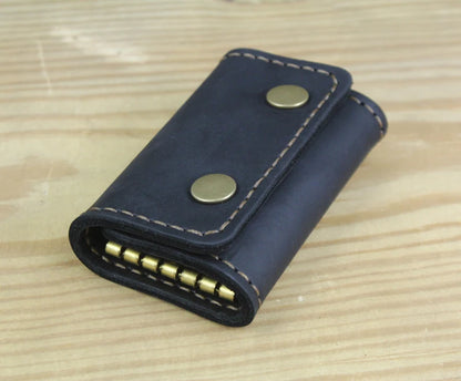 Handmade Vintage Genuine Leather Key Holder Men keyChain Cover Leather Key Wallet Men key case bag Women Key Organizer