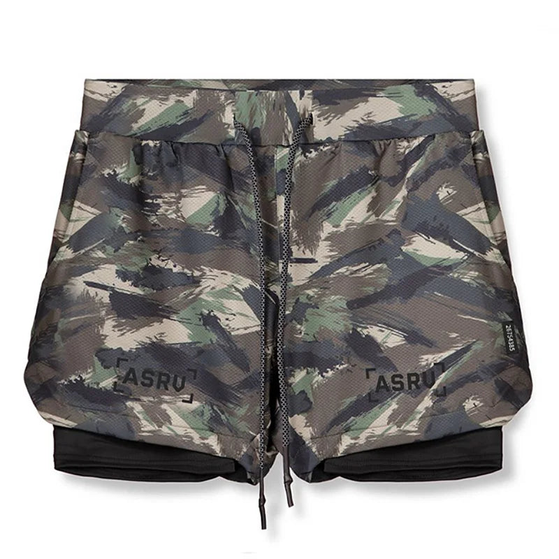 Men's Summer Quick Dry Running 2 in 1 Shorts Sports Jogger Short Pants Male Gym Fitness Training Sweatpants Plus Size M-5XL