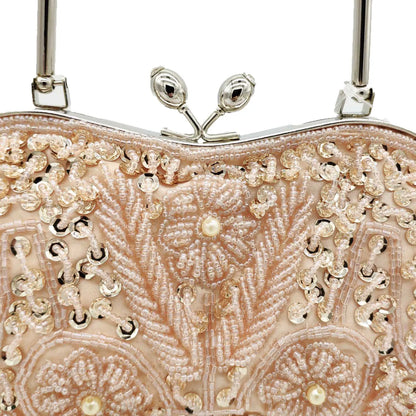 Elegant Frame Women Formal Beaded Evening Purses and Handbags Bridal Sequins Clutch Bag Cocktail Party Bag