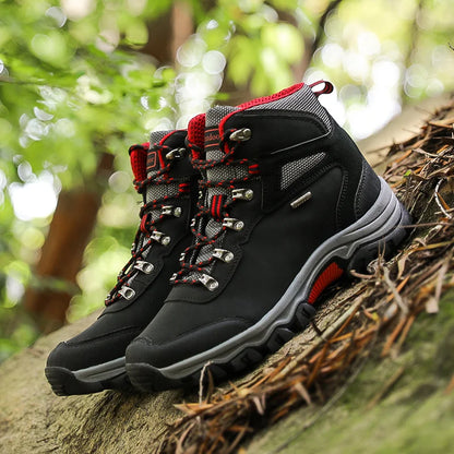 Brand Men's Ankle Boots Waterproof Leather Sneakers Breathable Outdoor Men Hiking Boots No-slip Men's Work Shoes Size 39-47