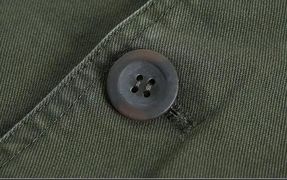 Men's Washable Fabric Single Breasted Button Blazers Business Suit Loose Military Jackets Outwear
