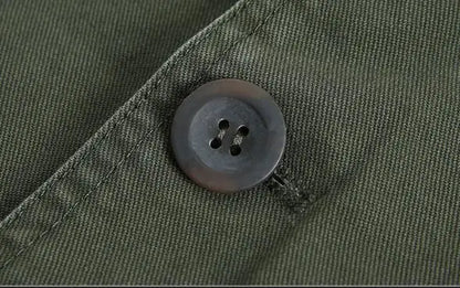 Men's Washable Fabric Single Breasted Button Blazers Business Suit Loose Military Jackets Outwear