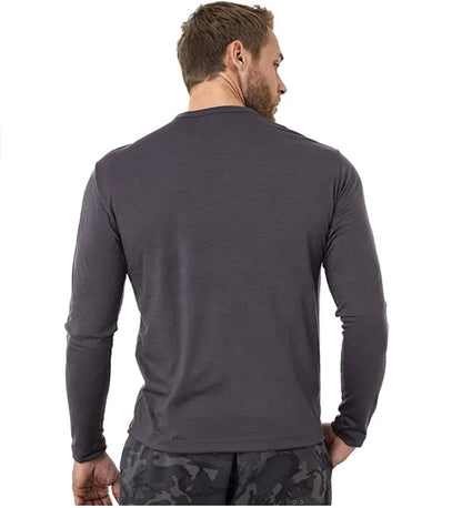 Men's 100% Merino Wool Base Layer Shirt 240G Thermal Top Warm Wicking Breathable Anti-Odor Underwear Warm Clothing Base Layer