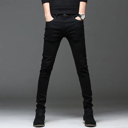 2026 autumn Slim Fit men Jeans Black Classic Fashion Denim Skinny Jeans Male spring men's casual High Quality Trousers