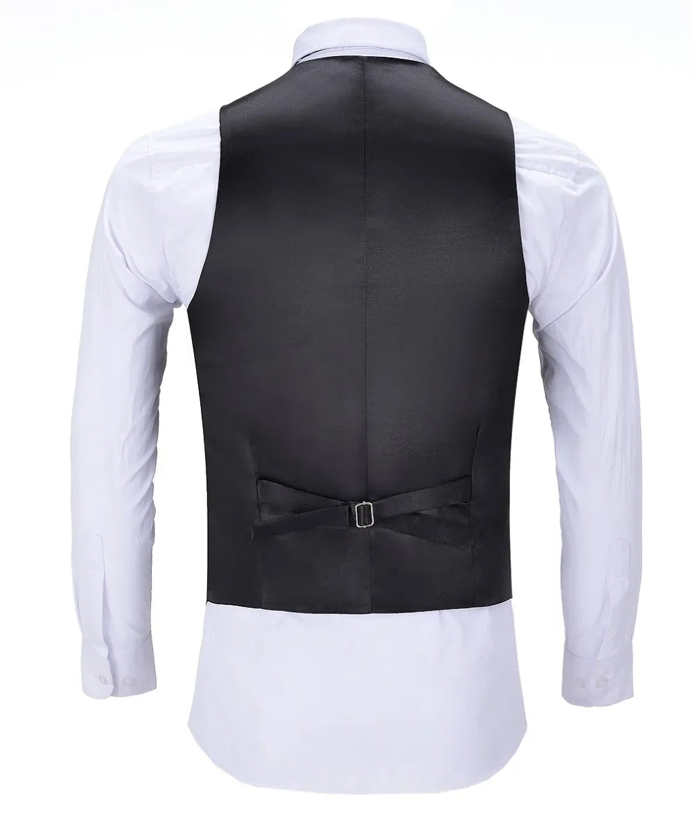 Men's Business Army Green Vest Velvet Wool Single-breasted Cotton Suit Vest Waistcoat For Wedding Formal Vest Groomsmen