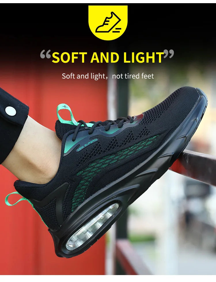 Industrial Safety Shoes With Steel Toe Cap Indestructible Cushion Work Shoes For Men Protective Security Boots Women Footwear