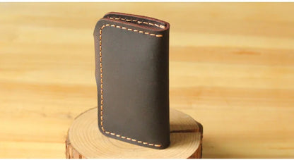 High Class Handmade Men Genuine Leather Key Holder Leather Key Wallet Men Housekeeper Women Key Case Bag key organizer pouch