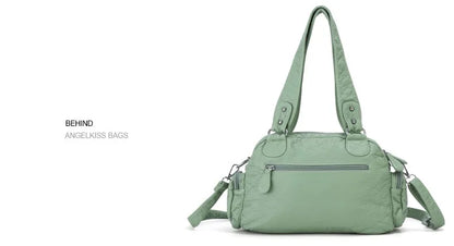 Women Handbags Fashion Satchel Top-handle Handbag PU Shoulder Bag 10.6"x8.3" Dumpling Pack Multi-pockets Shoulder Bags