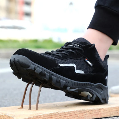 Men Steel Toe Safety Shoes Indestructible Construction Working Shoes Protection Male Footwear Breathable Hiking Industry Boots