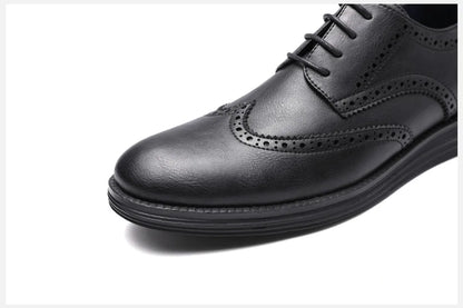 Genuine Leather Dress Shoes Comfy Men Casual Shoes Smart Business Work Office Lace-up Men Shoes