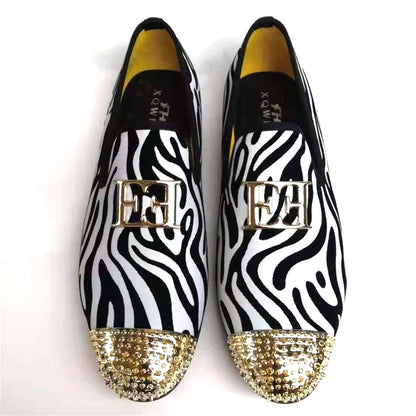 2021 Fashion Mens Loafers Bow Tie Black White Leather Slip On Moccasins Luxury Smoking Flats Men Wedding Dress Shoes