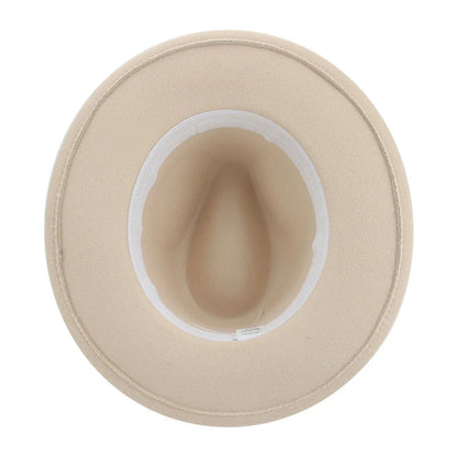 Fedora Hat Women Winter Hats for Women Ribbon Band Men's Hat Wide Brim Classic Beige Wedding Church Bowler New Cap chapeau femme