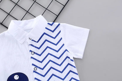 New Fashion Summer Baby Clothes For Boys Children Cartoon Shirt Shorts 2pcs/Sets Kids Clothing Toddler Casual Cotton Tracksuits