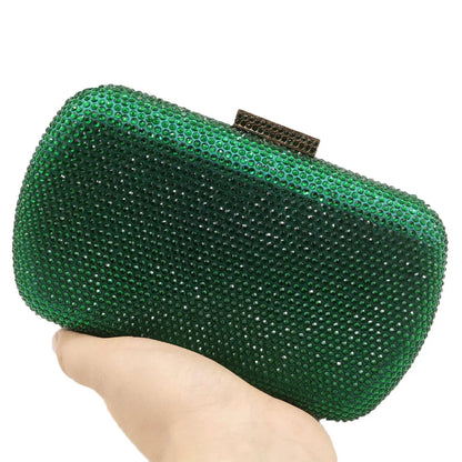 Burgundy Crystal Evening Bags and Clutches for Women Formal Party Rhinestone Handbags Wedding Clutch Purse