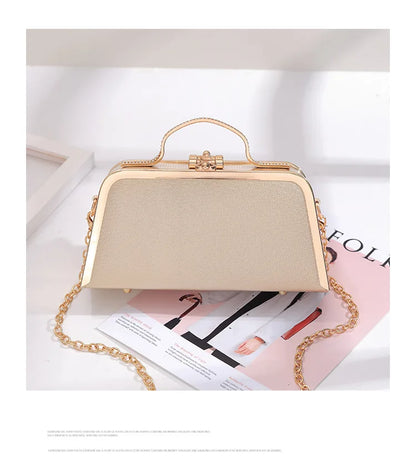 Evening Bags Women Clutch Bag High-end Leather Evening Wedding Bridal Handbag Pearl Flower Fashion Chain Party Packs