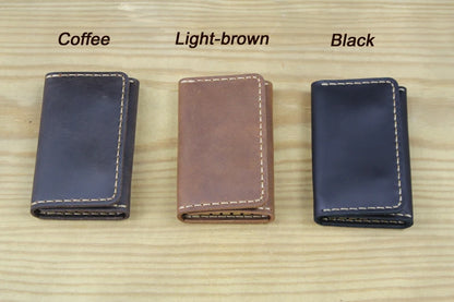 High Class Handmade Men Genuine Leather Key Holder Leather Key Wallet Men Housekeeper Women Key Case Bag key organizer pouch