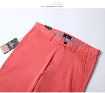 Thin Summer Solid Color Suit Pants Men Straight Korea Style Clothes Red Business Trousers Men  Dress Office 2021