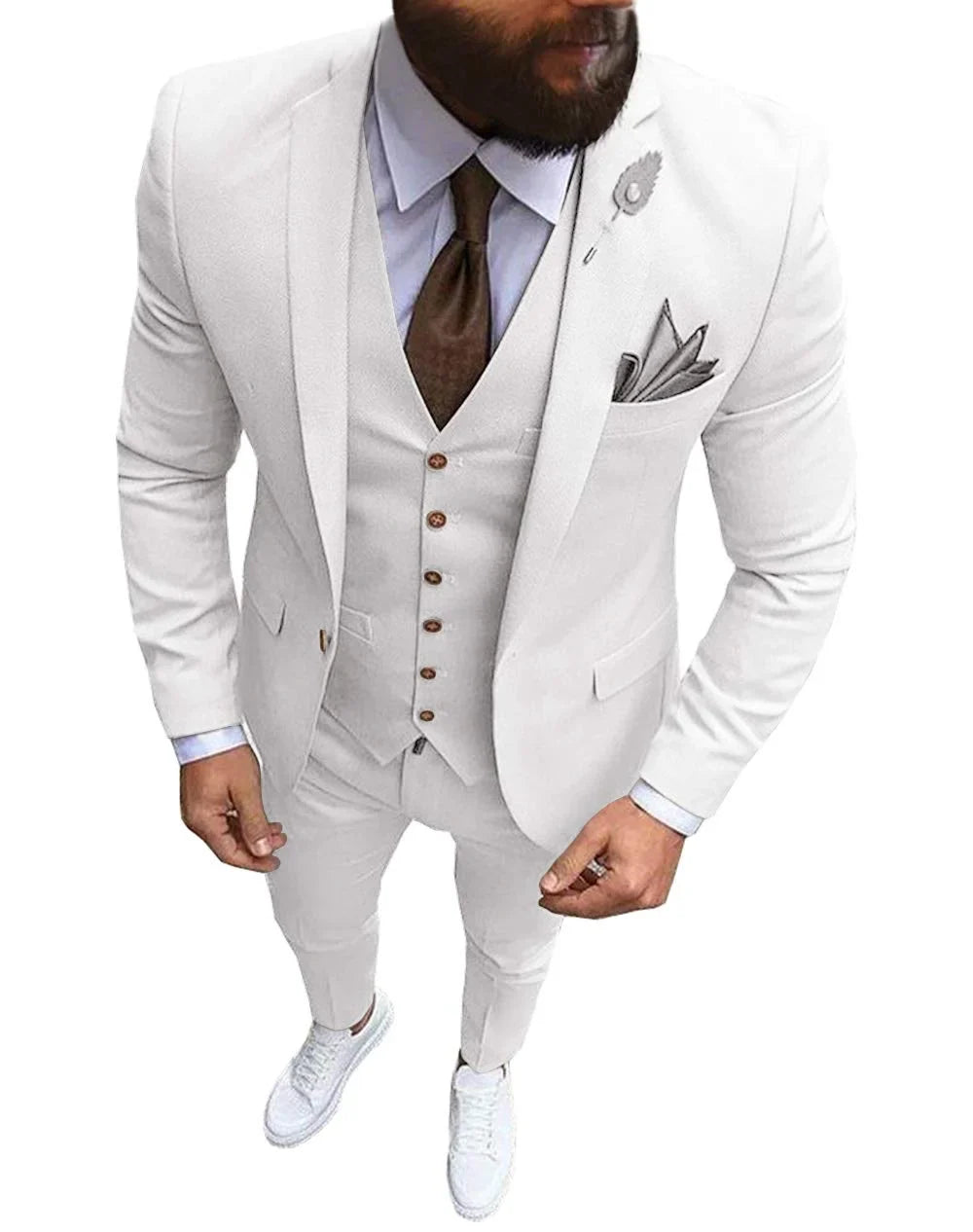 Men's Suits Prom Tuxedo Slim Fit 3 Piece Groom Wedding Suit For Men Custom Blazer Terno Masuclino 3 Pieces (jacket+vest+pant)