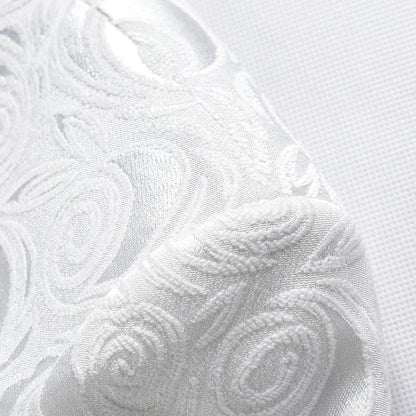 2026 New Men's White Rose Pattern Suit Jacket, Wedding Party Dress Coat, High Quality Men Slim Blazers Masculino Big Size M-6XL