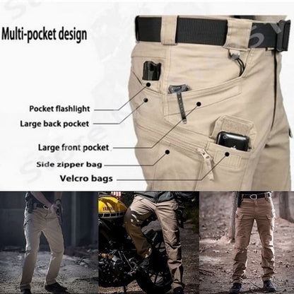 2024 Mens Lightweight Tactical Cargo Pants Elastic Breathable Multiple Pocket Trousers Outdoor Joggers Pant Tactical Pants 6XL