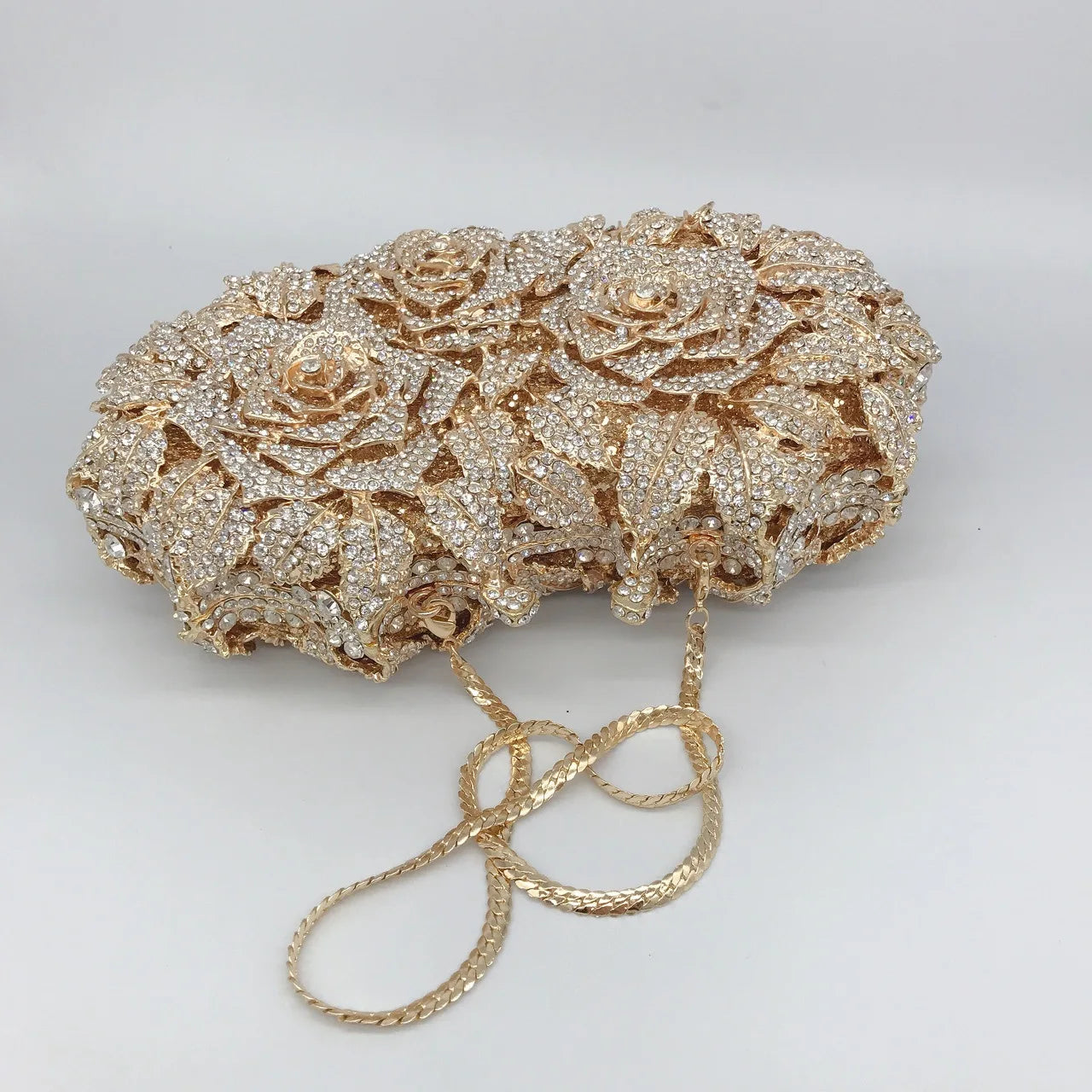 Golden Silver Color Stones Money Clutch Bag Women Crystal Clutches Bridal Handbags Wedding Party Cocktail Minaudiere Bag Purse