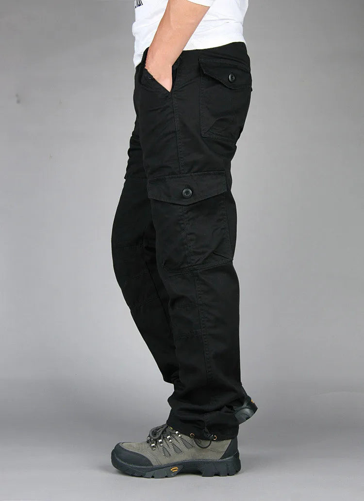 Spring Cargo Pants Men Multi Pockets Tactical Pants Male Autumn Outwear Streetwear Army Straight Slacks Casual Long Trousers