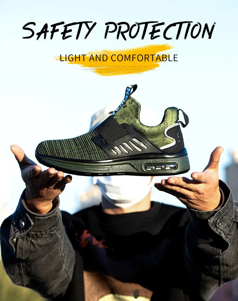 Industrial Safety Shoes With Steel Toe Cap Indestructible Cushion Work Shoes For Men Protective Security Boots Women Footwear