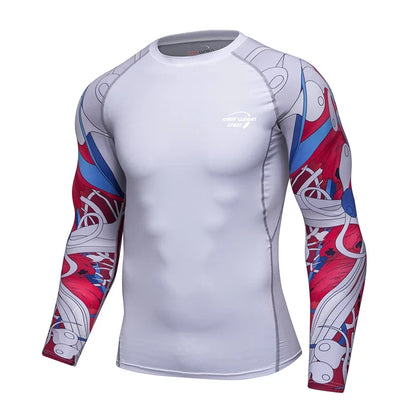 Cody Clothes Full Sleeve White Rashguards For Swimwear Anti -uv Sunscreen T Shirt Boxing Trainning Wear Bjj Jiu Jitsu Rash Guard