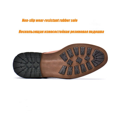 NEW Men's Casual boots Genuine Leather Men's autumn and winter handmade High-top boots lager size men's Chelsea boots 0153