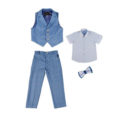 Teenager boys wedding suits England Style gentle boys formal tuxedos suit kids clothing set blazer party suit school uniform