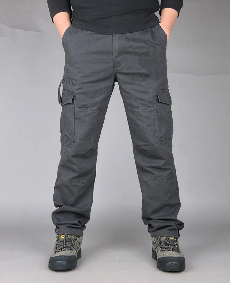 Spring Cargo Pants Men Multi Pockets Tactical Pants Male Autumn Outwear Streetwear Army Straight Slacks Casual Long Trousers